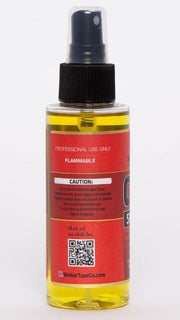 Spray on adhesives. Reaction time in as little as one minute depending on adhesive buildup. Wipe or brush off residue. Shampoo and rinse.