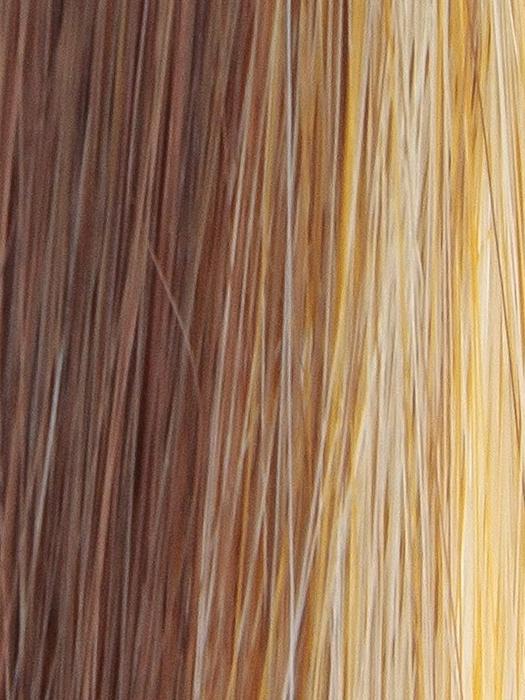 SUGAR-BRULEE | Medium Auburn with Shadowed roots and Butterscotch highlights