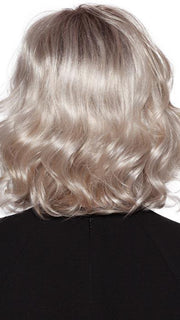 23-60-R8 | Rooted Chestnut Brown with Platinum White base with Champagne Blonde highlights