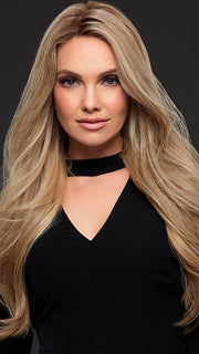 KIM by JON RENAU in 12FS12 MALIBU BLONDE | Lt Gold Brown, Lt Natural Gold Blonde & Pale Natural Gold-Blonde Blend, Shaded w/ Lt Gold Brown