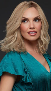 Wavy Blonde Human Hair Wig by Jon Renau in 12FS12