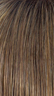 MOCHACCINO-LR | Dark with light brown base and strawberry blonde highlights with Longer Roots