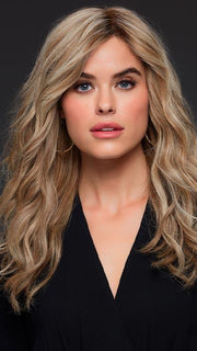 ANGIE by JON RENAU IN 12FS12 MALIBU BLONDE | Lt Gold Brown, Lt Natural Gold Blonde & Pale Natural Gold-Blonde Blend, Shaded w/ Lt Gold Brown