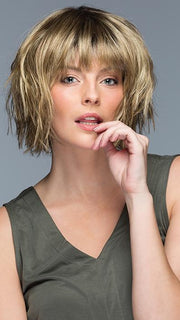 HOLLAND by Estetica in RH12/26RT4 | Light Brown with Chunky Golden Blonde Highlights and Dark Brown Roots