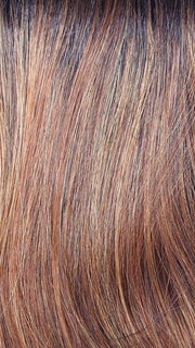  SHADED-AMBER | Coppery Blonde and Red Blend with Dark Amber Brown Roots