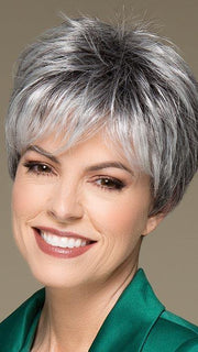 COCO by ELLEN WILLE in SALT-PEPPER-MIX | Light Natural Brown with 75% Gray, Medium Brown with 70% Gray and Pure White Blend