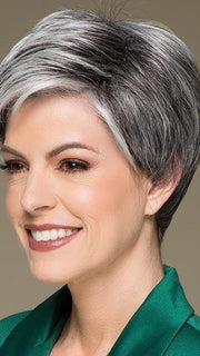 COCO by ELLEN WILLE in SALT-PEPPER-MIX | Light Natural Brown with 75% Gray, Medium Brown with 70% Gray and Pure White Blend