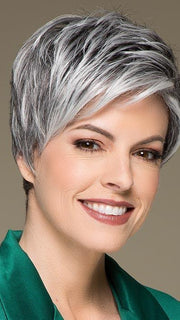 COCO by ELLEN WILLE in SALT-PEPPER-MIX | Light Natural Brown with 75% Gray, Medium Brown with 70% Gray and Pure White Blend