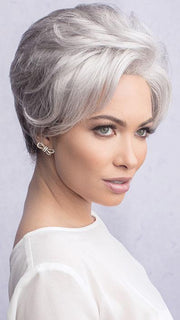BETHANY by Rene of Paris in SILVER-STONE | Dark Brown Base with Multi Grey Shades Blended