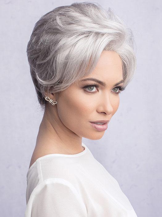 BETHANY by Rene of Paris in SILVER-STONE | Dark Brown Base with Multi Grey Shades Blended