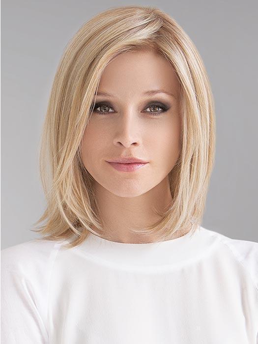 CATCH by ELLEN WILLE in CHAMPAGNE ROOTED | Med Beige Blonde,  Medium Gold Blonde, and Lightest Blonde blend with Darker Roots