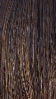 33/27/32G | Dark Auburn blended with a strawberry blonde and a Medium Auburn