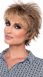 OPHELIA by ENVY in TOASTED SESAME | Medium Brown roots with overall Warm Cinnamon base and Golden Blonde highlights