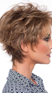 You can twist and tease the choppy layers or smooth them down depending on your whim