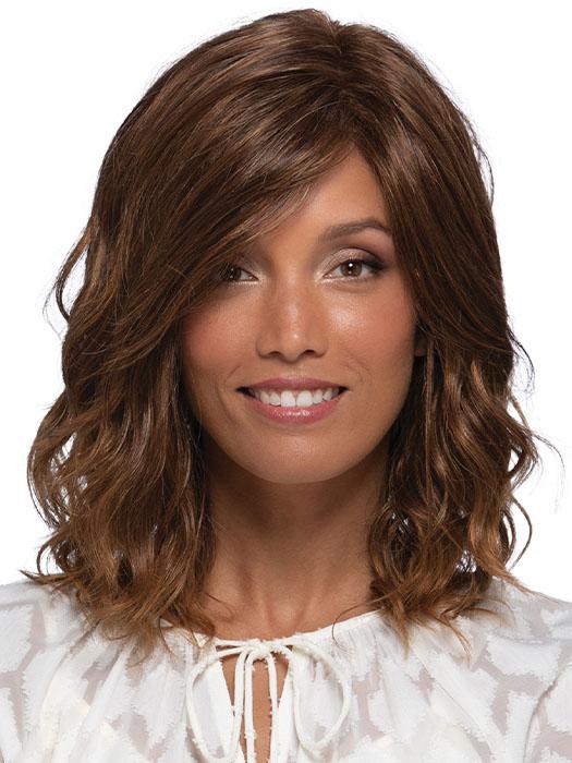 PETITE BERLIN by Estetica in RTH6/28 | Chestnut Brown with Subtle Auburn Highlights and Auburn Tipped Ends