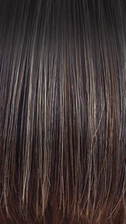 CHOCOLATE FROST R | Dark Brown Base with Honey Blonde and Platinum highlights with Dark Brown roots