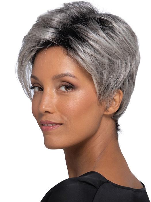 The texturized layers on this synthetic style give this look a modern flair