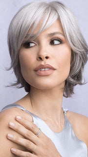 BECKY by Rene of Paris in SILVER-STONE | Dark Brown Base with Multi Grey Shades Blended