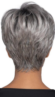 CHROMERT1B | Gray and White with 25% Medium Brown Blend and Off-Black Roots