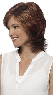 NATALIE by ESTETICA in R33LF24 | Dark Auburn Lightening to Gold Blonde Mix in Front