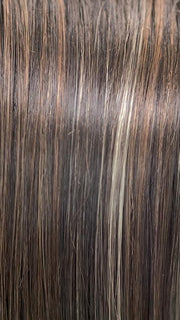 CHOCOLATE SWIRL | Dark Brown Base with Light Auburn and Honey Blonde evenly highlited