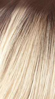 CHAMPAGNE-R | Light Beige Blonde, Medium Honey Blonde, and Platinum Blonde Blend with Dark Roots