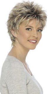 CHRISTA by ESTETICA in RH1488RT8 | Dark Blonde w/Light Copper Blonde Highlights & Golden Brown Roots