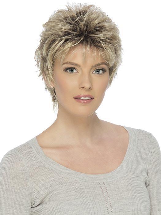 CHRISTA by ESTETICA in RH1488RT8 | Dark Blonde w/Light Copper Blonde Highlights & Golden Brown Roots