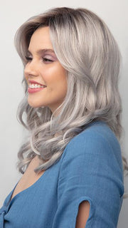 ENSLEY by Rene of Paris in MOONSTONE | Medium Gray with Blue-toned Silver highlights and Dark Roots