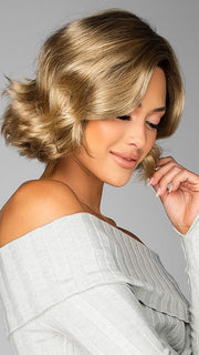 Parker by Jon Renau in 12FS8 | Light Gold Brown, Light Natural Gold Blonde and Pale Natural Gold-Blonde Blend, Shaded with Medium Brown