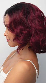 PASSION by Rene of Paris in PLUM-DANDY | Blend of Burgundy and Subtle Plum with Dark Brown Roots