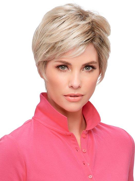 ANNETTE by Jon Renau in FS17/101S18 PALM SPRINGS BLONDE | Light Ash Blonde with Pure White Natural Violet Bold Highlights, Shaded with Dark Natural Ash Blonde