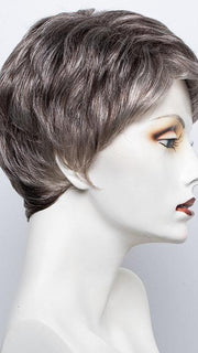 HF5673 | 95% White Gray and 5% Honey Blonde Highlights On Front and Sides with Alternating Weft of Light Gray, Dark Grey, and Salt and Pepper mixed with 5% of Various Reddish Blonde on Top and Back