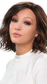 JANUARY PETITE by Jon Renau in FS4/33/30A MIDNIGHT COCOA | Dark Brown, Medium Red, Medium Natural Red Blonde-Brown Blend with Medium Natural Red Blonde-Brown Blend Bold Highlights