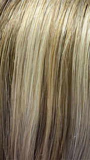 8-26-80-HS12 | Golden Brown blended with Sun Bleached Blonde and Chestnut Light Roots