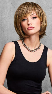 A chic bob haircut with choppy layers