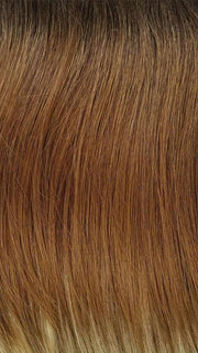 MELTED-COCONUT | Dark Rich Brown Roots with Soft Golden Medium Brown at middle and Warm White Ends