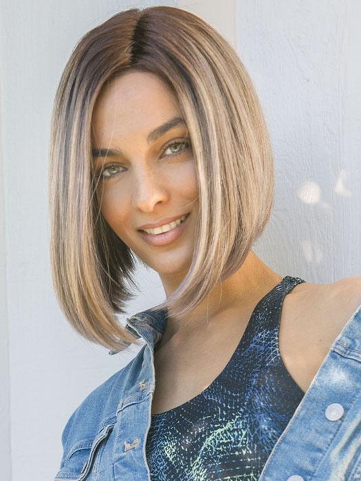 ORI by Amore in MILK-TEA-LR | Creamy Beige with Longer Dark Roots