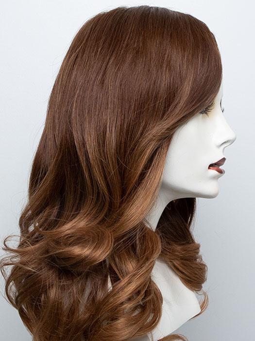B8-27/30RO | Medium Natural Brown Roots to Midlengths, Medium Red-Gold Blonde Midlengths to Ends