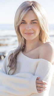 ROYCE by Amore in ROSE-GOLD-R | Blond Base with Reddish Highlights and Dark Roots