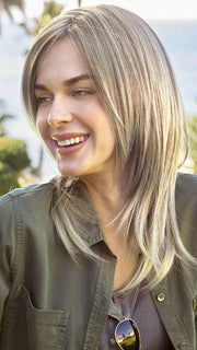 ICE-BLOND | Ashy Blonde Base with White Gold Tips with Highlights Around Face