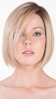 BELLISIMA by BELLETRESS in HONEY WITH CHAI LATTE | Light Golden Brown with Pale Golden Blonde & Medium Golden Blonde Highlights on Top, Medium Brown Roots