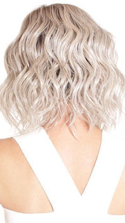 CHROME | Medium Grey with Platinum Tips, Dark Brown Roots