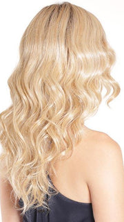 HONEY WITH CHAI LATTE | Light Golden Brown with Pale Golden Blonde & Meidum Golden Blonde Highlights on Top, Medium Brown Roots