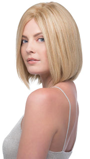 Is a classic bob style that also features a monofilament top and hand-tied back