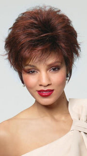 RONI by Noriko in BURGUNDY ROSA | Darkest Brown Roots with Burgundy Tips