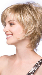 SKY LARGE by Noriko in CARAMEL CREAM | Carmel Blonde Blend w/Platinum Blonde Tips