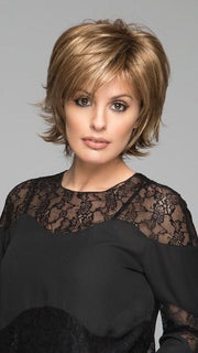 SKY LARGE by Noriko in MOCHACCINO R | Light Brown Base with Strawberry Blonde Highlights & Dark Brown Roots
