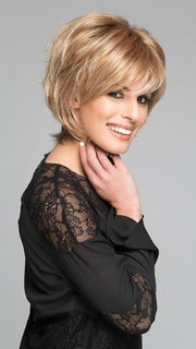 SKY by Noriko in NUTMEG - F | Rooted Dark With Honey Brown Base With Platinum Blonde Highlight
