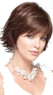 RYAN by Noriko in RAZBERRY ICE R | Rooted Dark Auburn with Medium Auburn Base with Copper and Strawberry Blonde Highlights